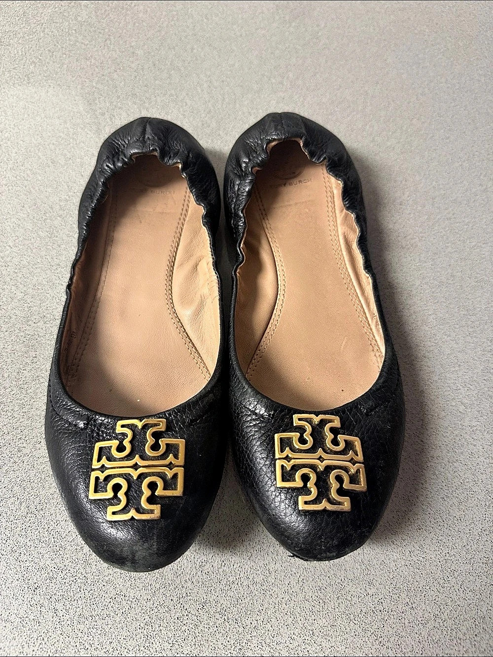Tory Burch Minnie Travel Ballet Flat Black Ballet Flats